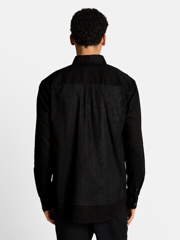 TOM TAILOR DENIM Comfort Fit Hemd in Schwarz