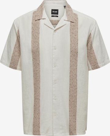 Coupe regular Chemise 'AVI' Only & Sons en blanc : devant