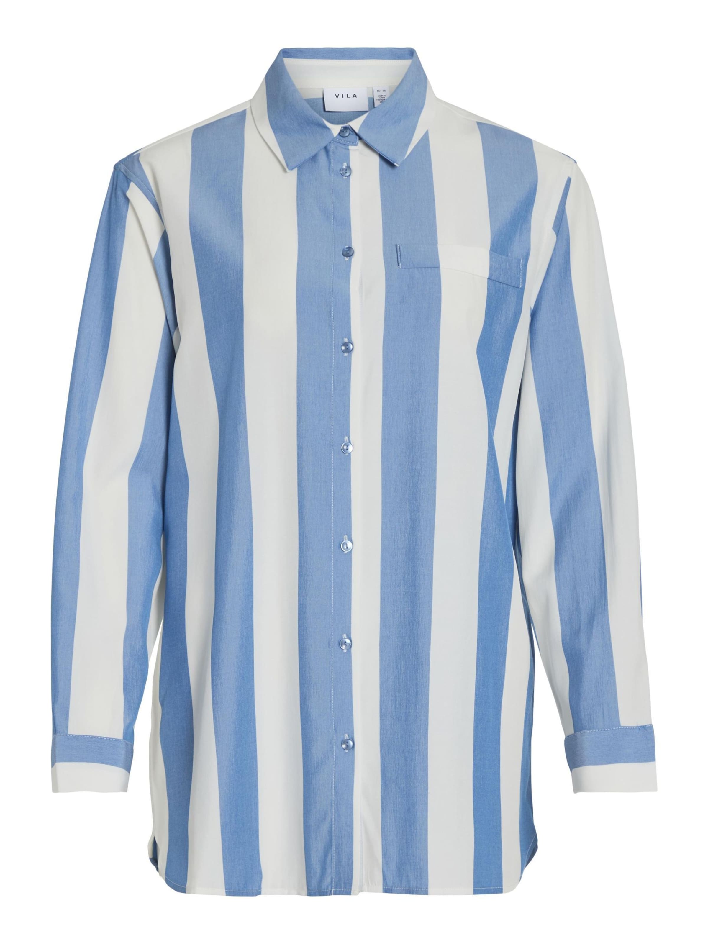 VILA Blouse in Blauw: voorkant