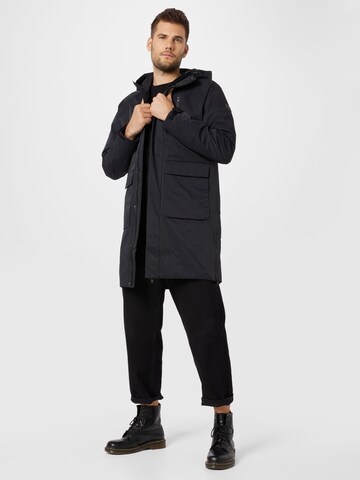 !Solid Between-Seasons Parka 'Vidar' in Black