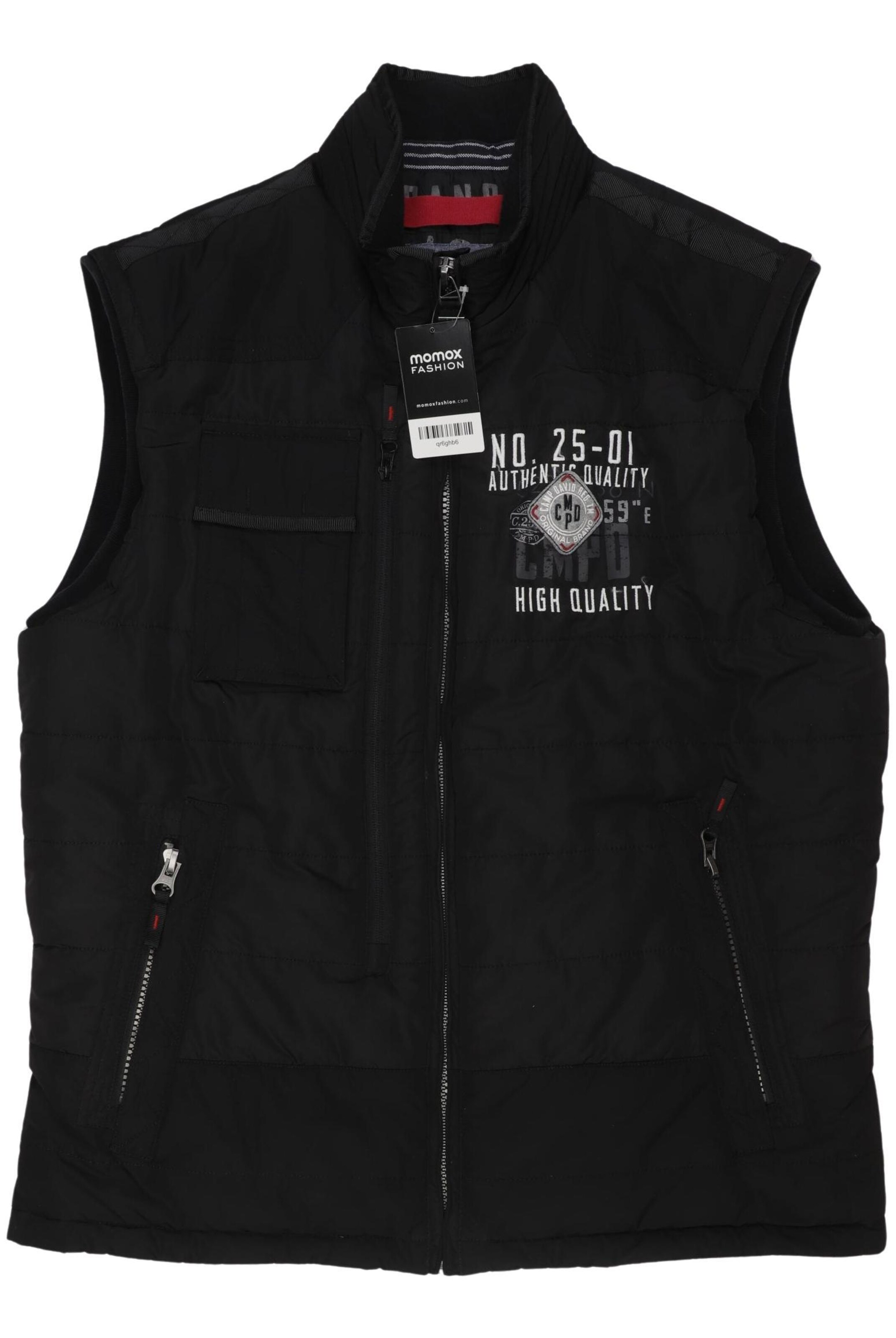 CAMP DAVID Vest in XL in Black: front