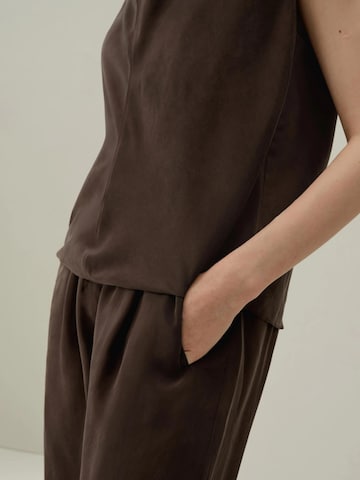 Lilysilk Blouse 'Ärmelloses Top aus leichter Seide-Habotai' in Bruin