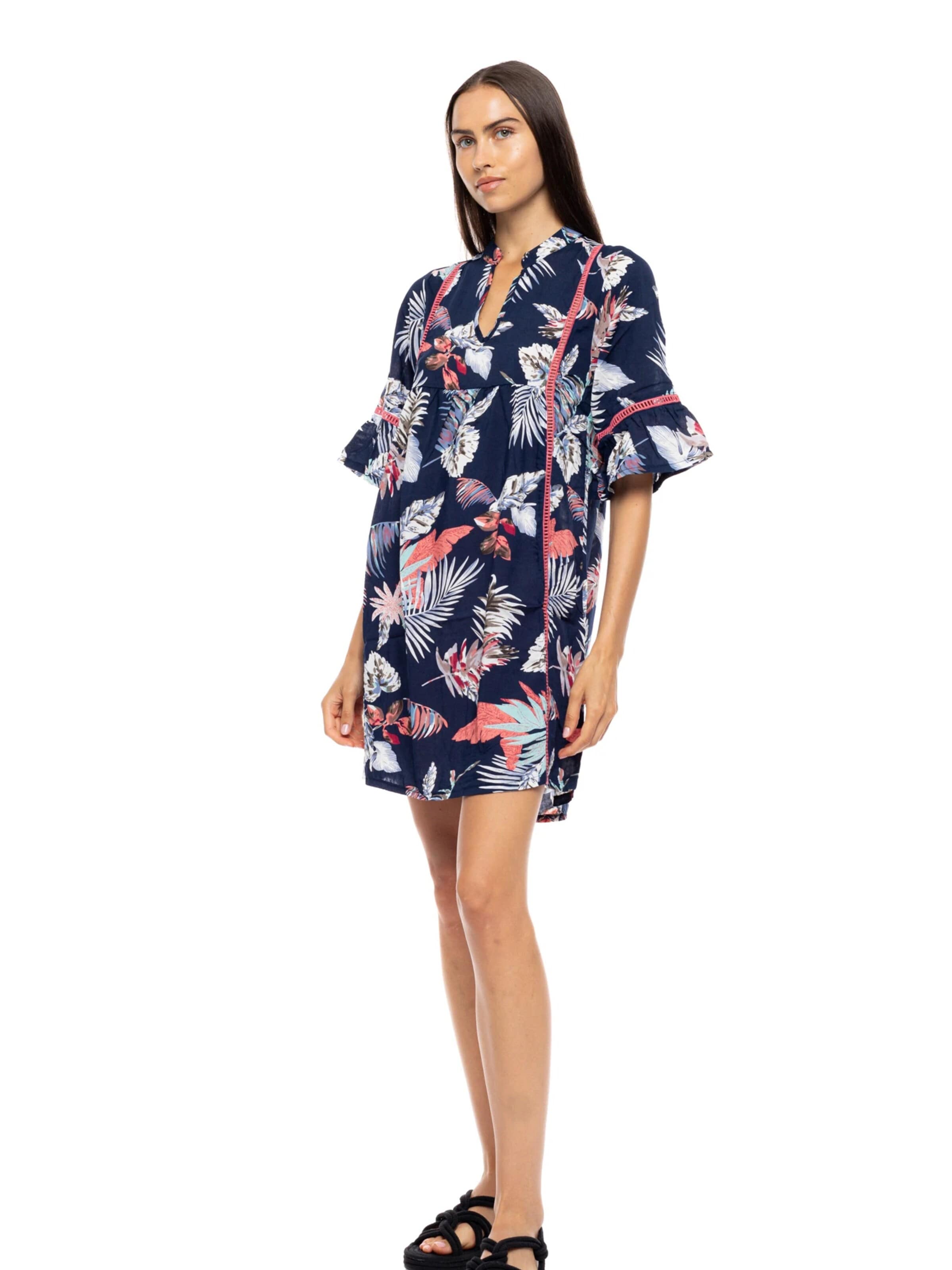Robe d’été 'BEACHWEAR TROPICAL' Pink Label en bleu
