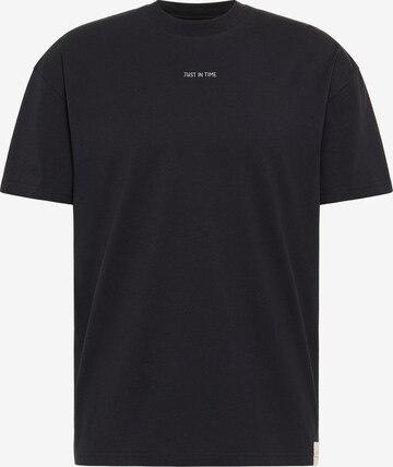 SOMWR Shirt 'ACT JUST IN TIME' in Black: front