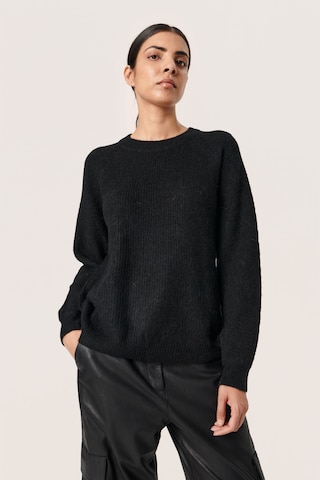 SOAKED IN LUXURY Sweater 'Tuesday' in Black: front