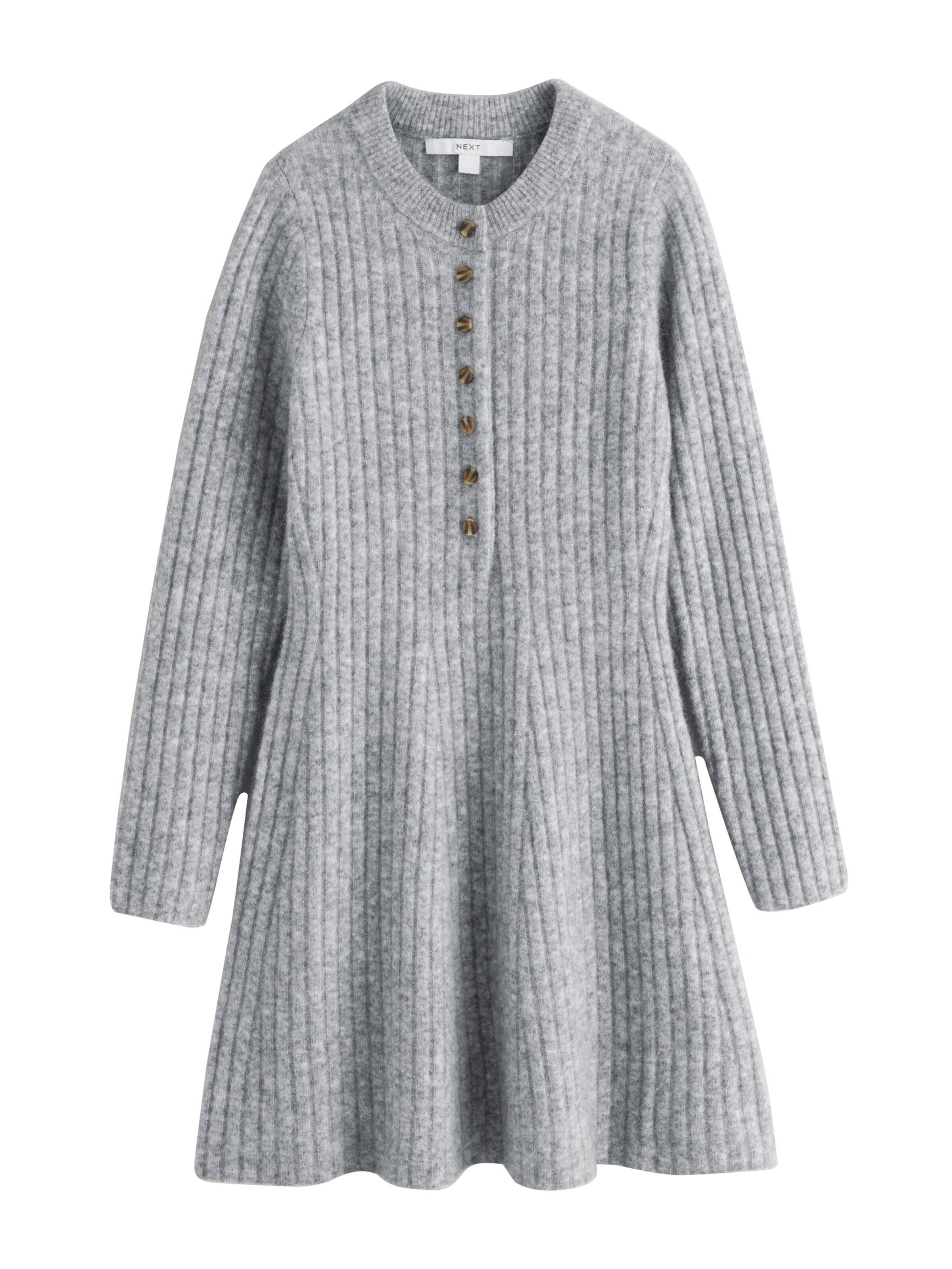 Next Knit dress in Grey: front