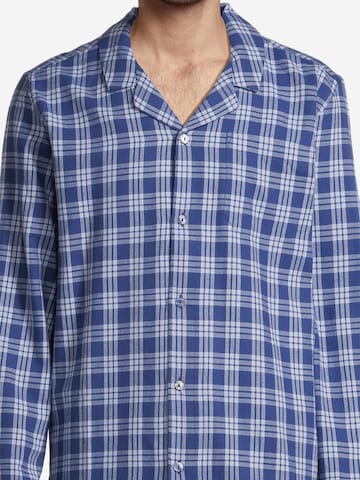 SEIDENSTICKER Long Pajamas 'Flanell' in Blue