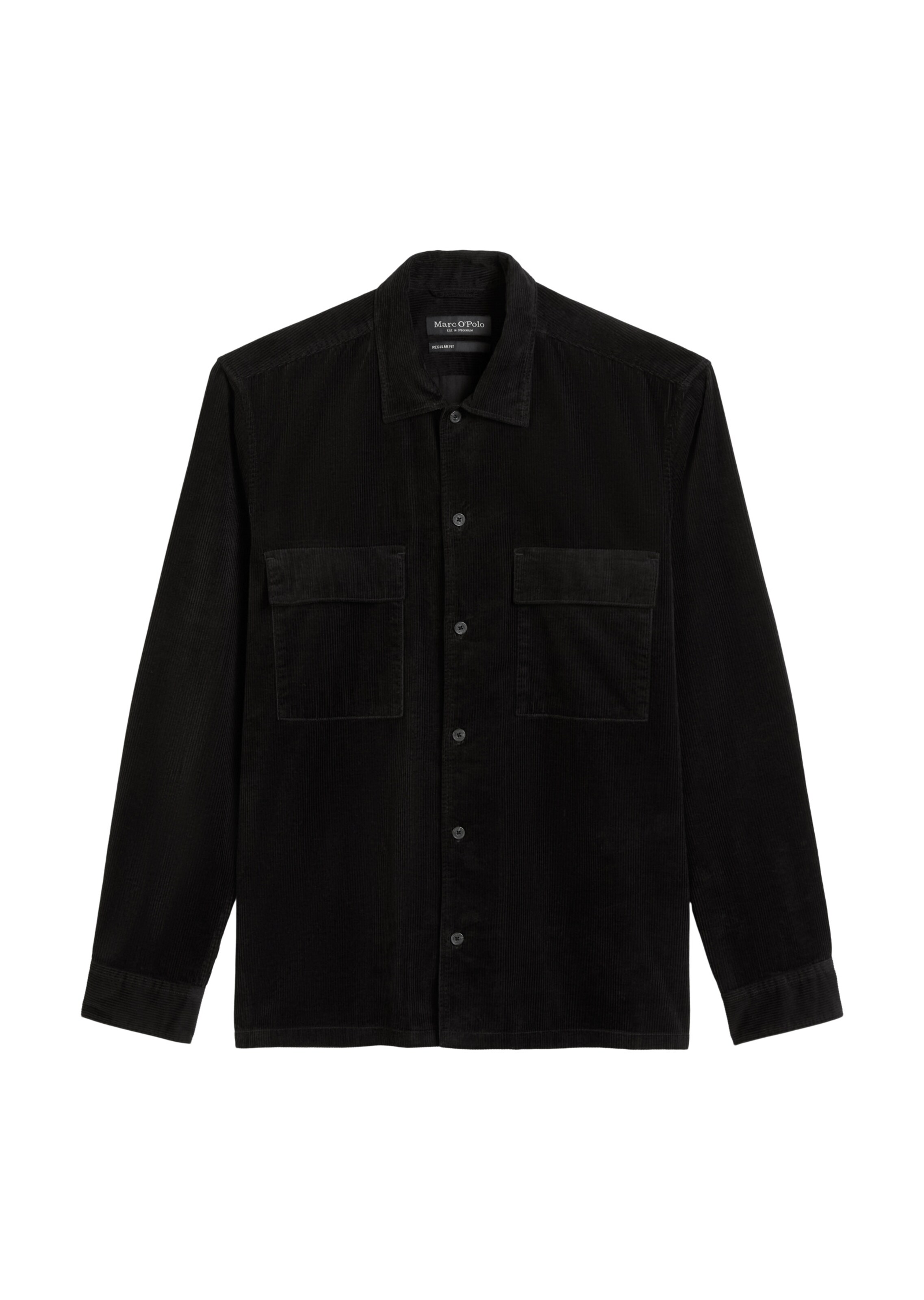 Marc O'Polo Regular fit Overhemd in Zwart: voorkant