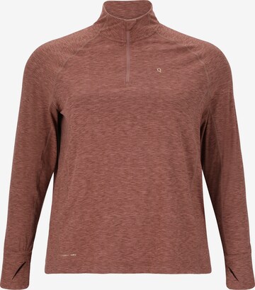 Q by Endurance Performance Shirt 'Fermier' in Brown: front