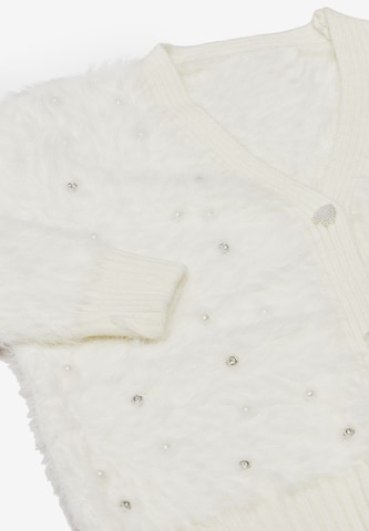 swirly Knit Cardigan in White