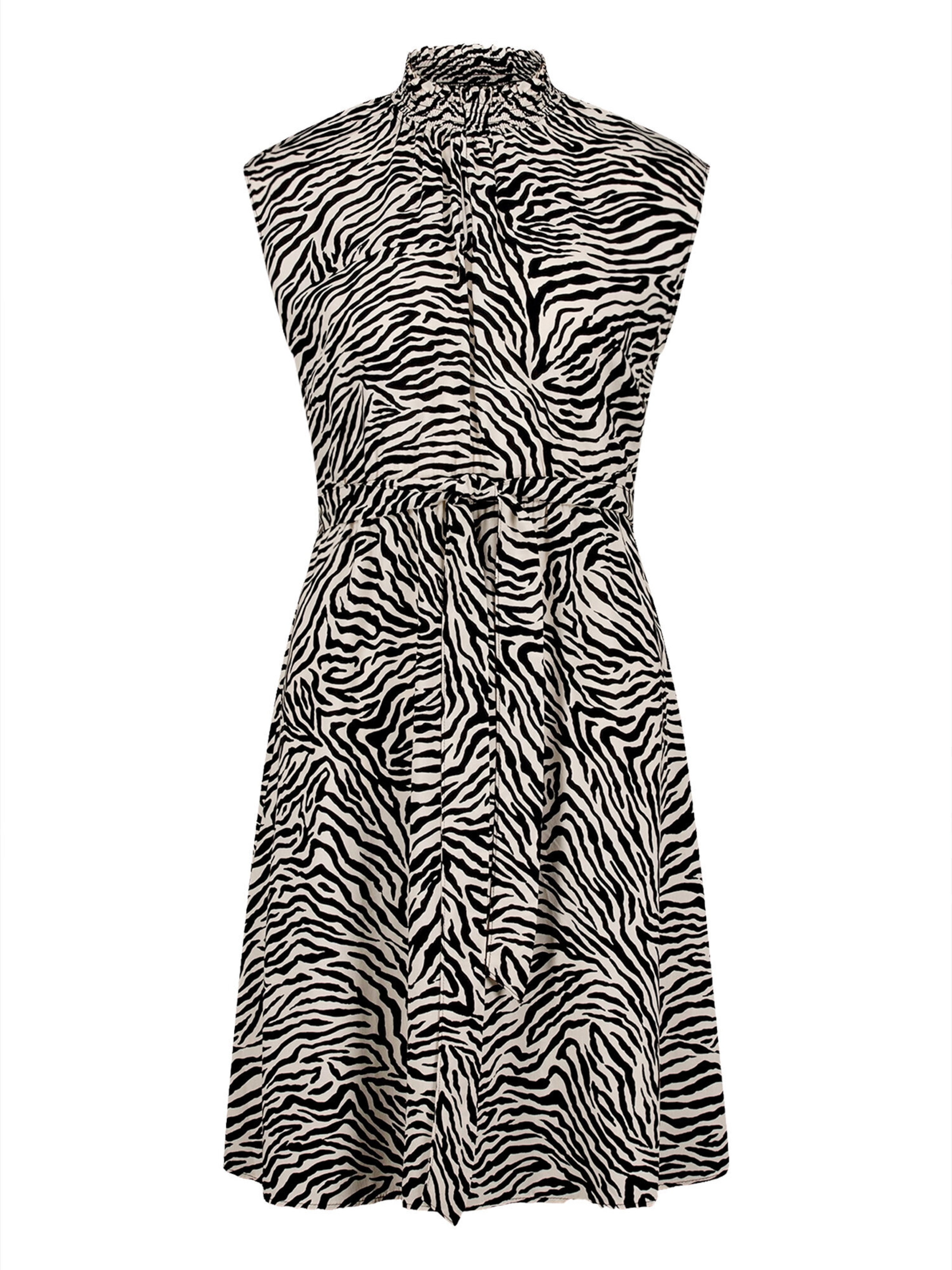 zero Midikleid mit Print. in Weiß: Vorderseite