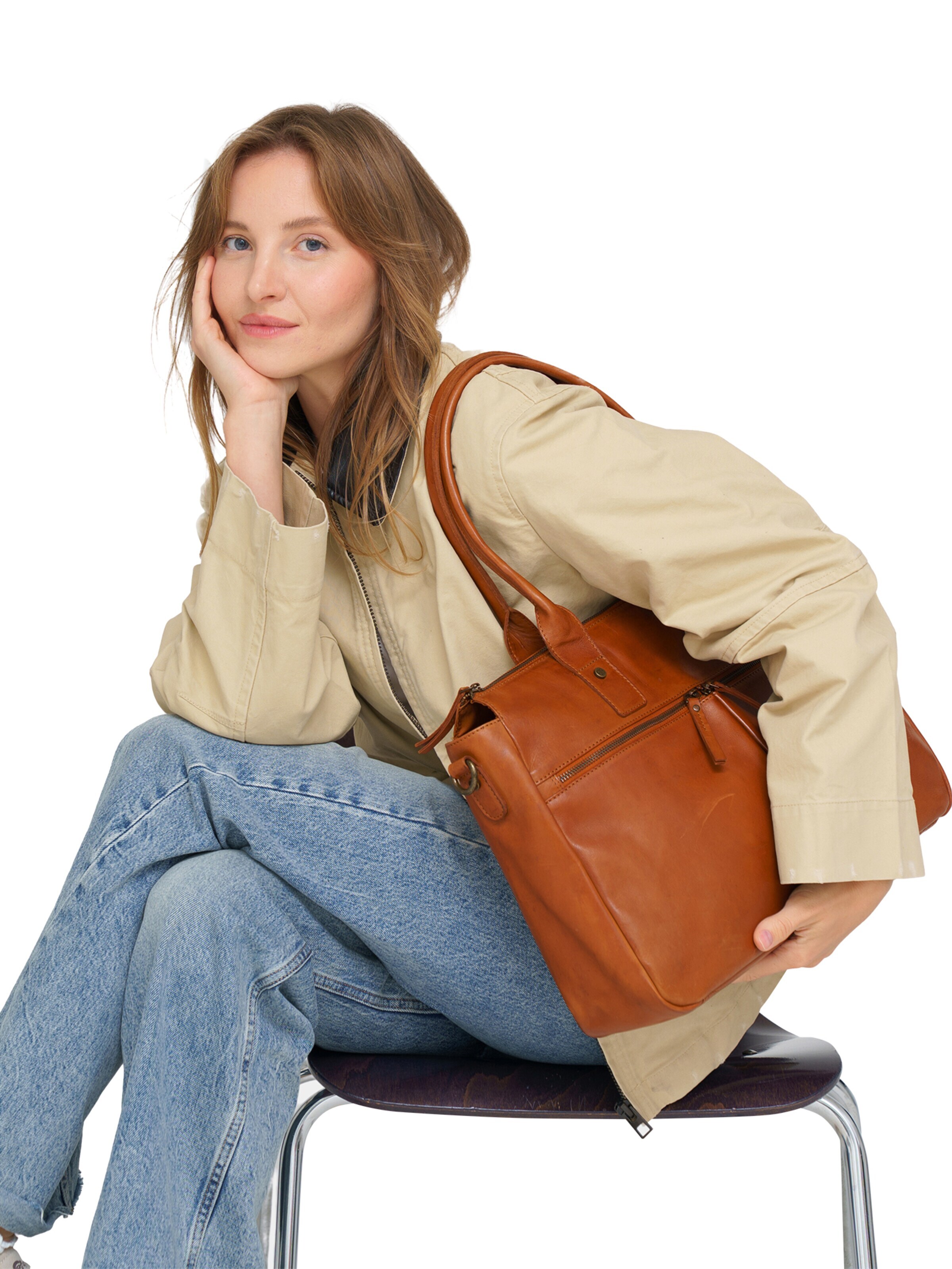 Bellicci Laptop Bag 'Greselle' in Brown