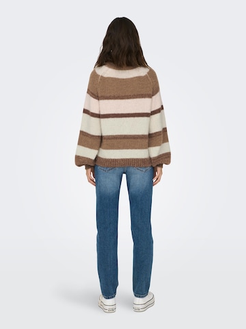 ONLY Sweter 'ELENA' w kolorze brązowy
