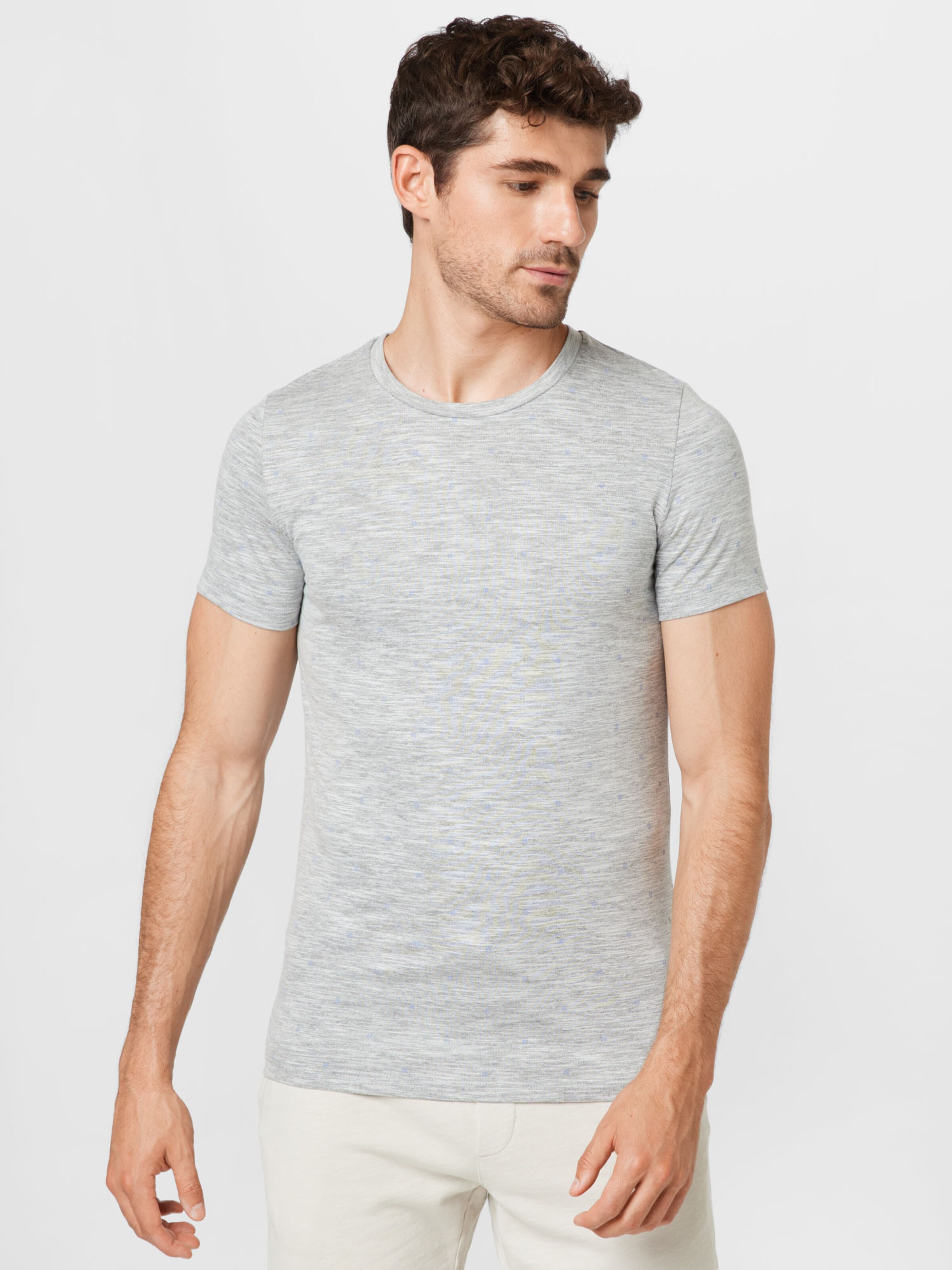 Männer Shirts s.Oliver T-Shirt in Graumeliert - DU34391