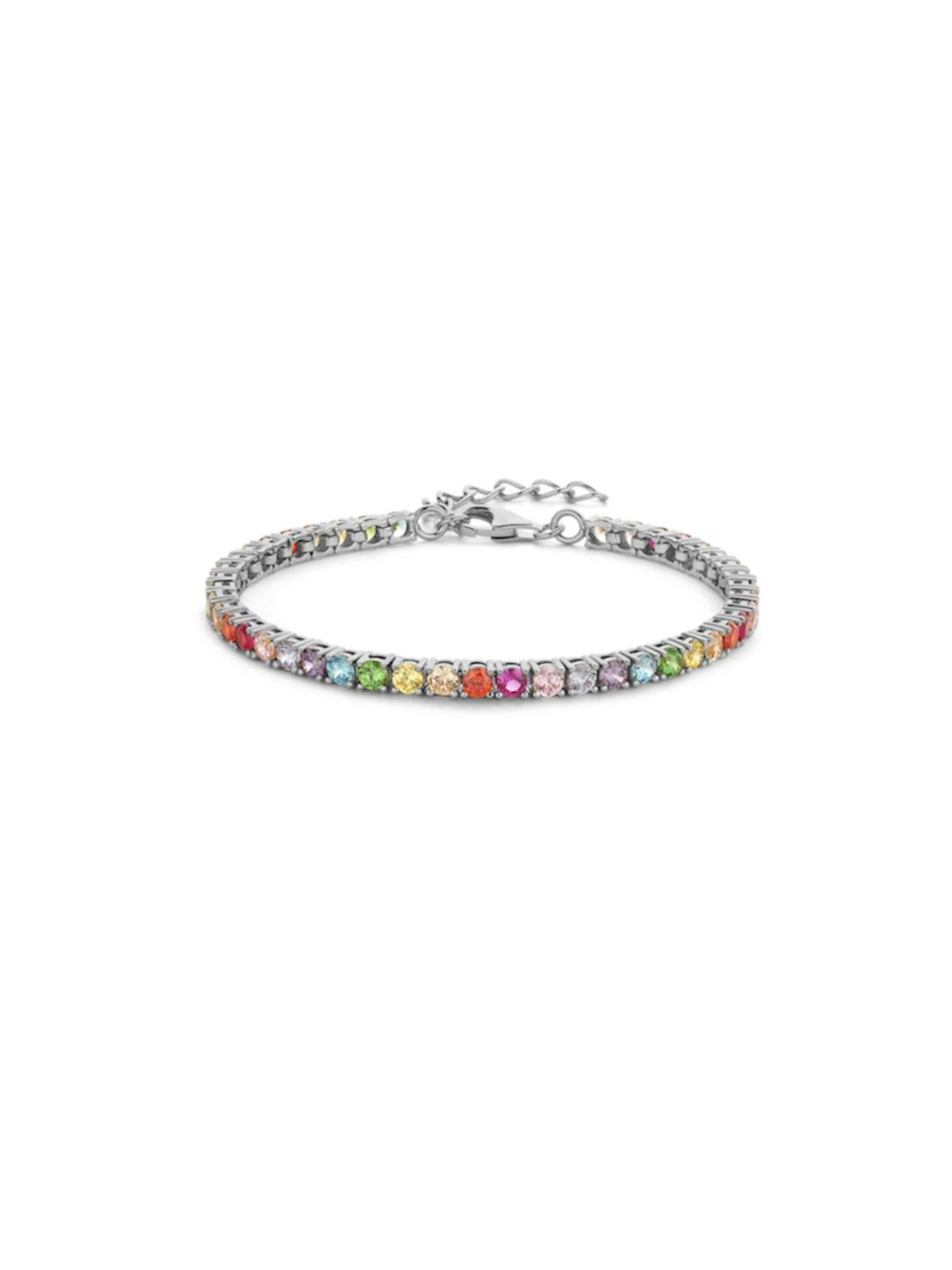 Cala Rose Armband 'RAINBOW'‌‌‌ in Silber: Vorderseite