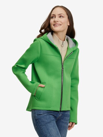 Amber & June Zip-Up Hoodie in Green: front