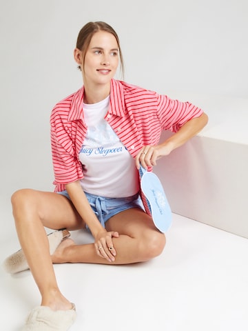 Juicy Couture Korte pyjama 'SLEEPOVER CLUB' in Blauw