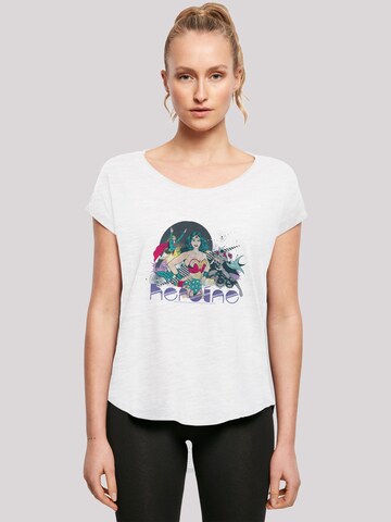 F4NT4STIC Shirt 'DC Comics Justice League Heroine' in Wit: voorkant