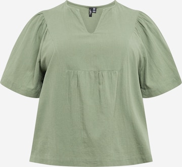 Vero Moda Curve Bluse 'GIANA' in Grün: predná strana