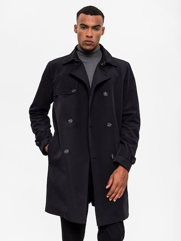 Antioch Between-seasons coat in Black: front