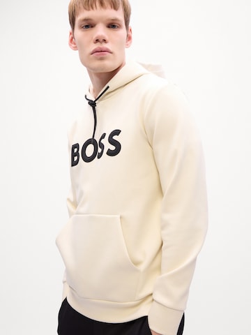 BOSS Sweatshirt 'Soody Zone 10' i vit