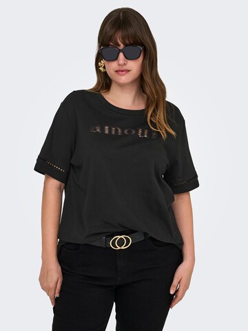ONLY Carmakoma T-Shirt 'CARANNIE' in Schwarz