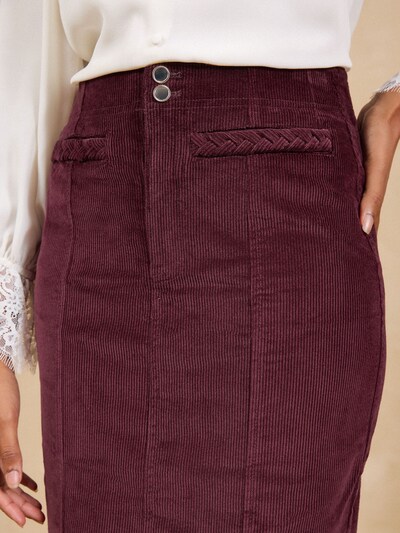 Fustă pe 36 love & roses pe roșu burgundy, Vizualizare produs