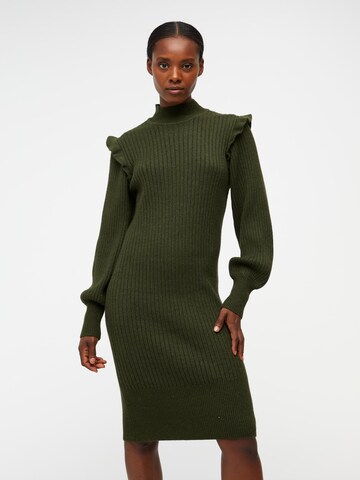 OBJECT Knitted dress 'Diva' in Green: front