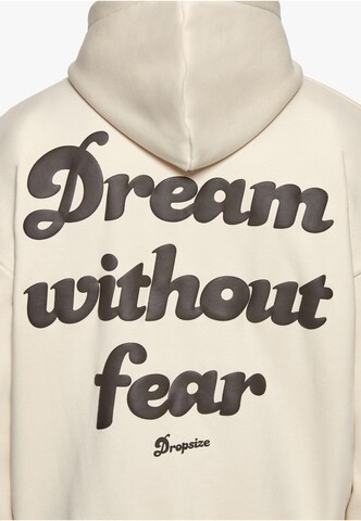 Dropsize Sweatjacke 'Dream Without Fear' in Beige