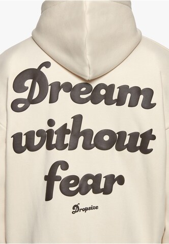 Dropsize Sweatjakke 'Dream Without Fear' i beige