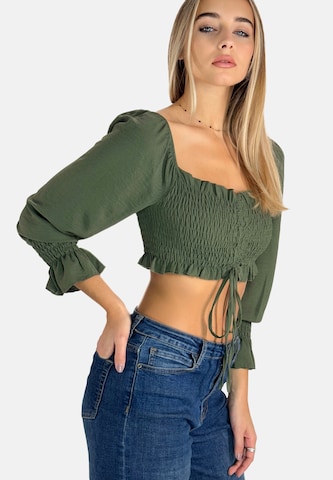 Chemisier Elara en vert : devant
