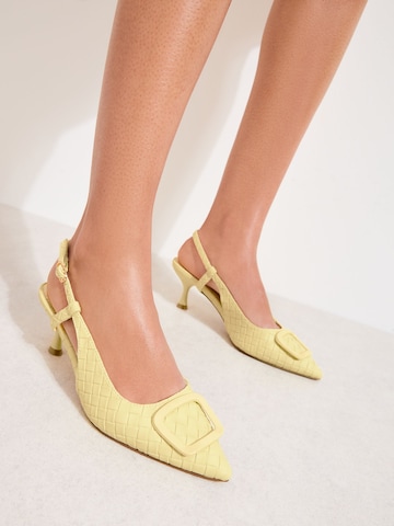 Friends Like These Sling körömcipők - sárga: elől