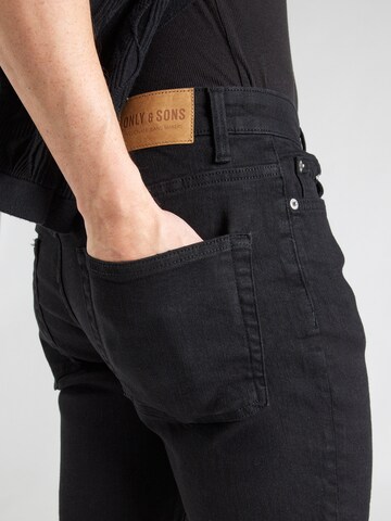 regular Jeans di Only & Sons in nero