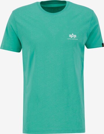 Coupe regular T-Shirt ALPHA INDUSTRIES en vert : devant