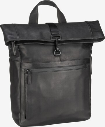 LEONHARD HEYDEN Backpack 'Den Haag' in Black: front