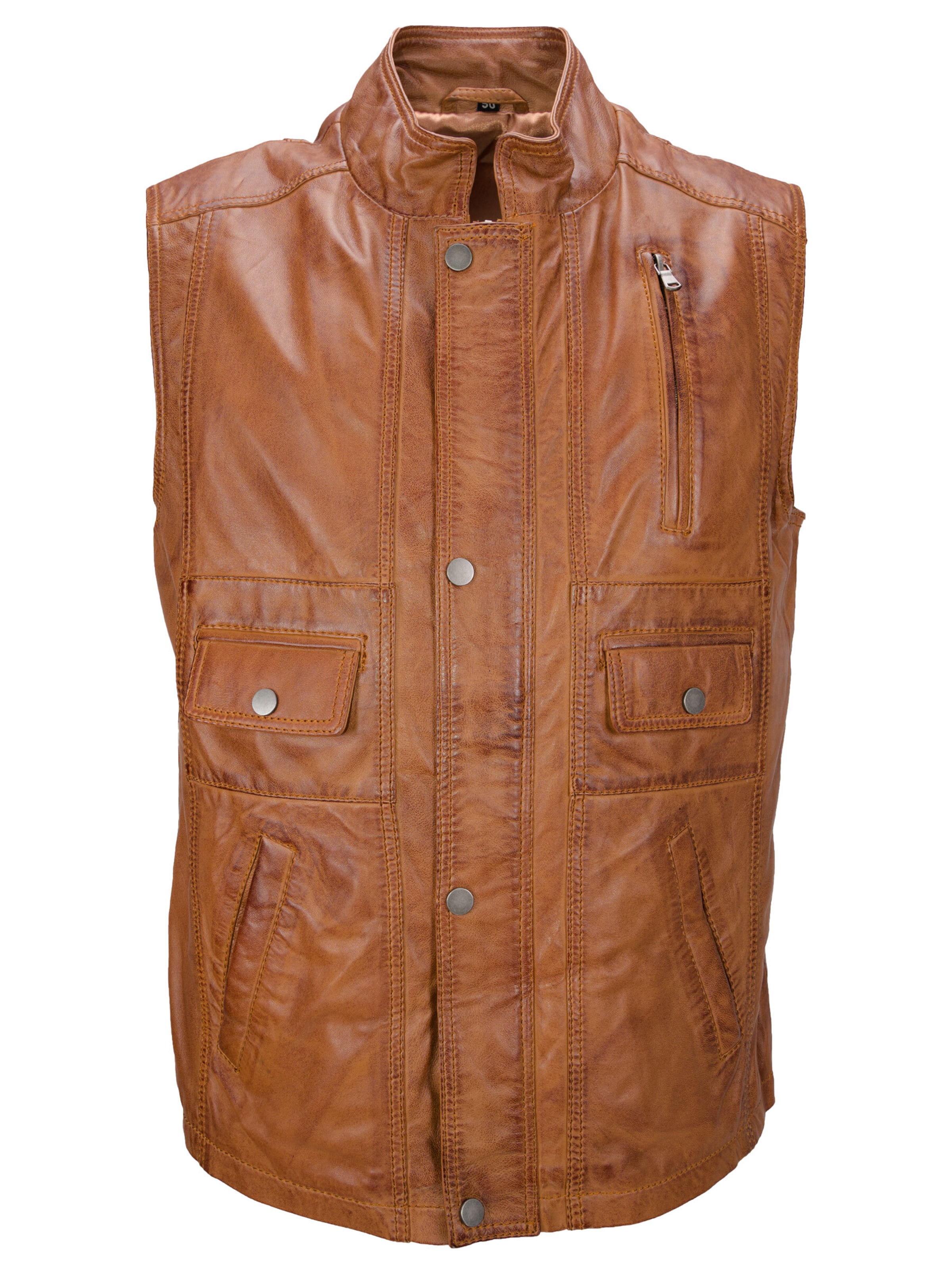 LOLUS Bodywarmer 'Egon' in Bruin: voorkant