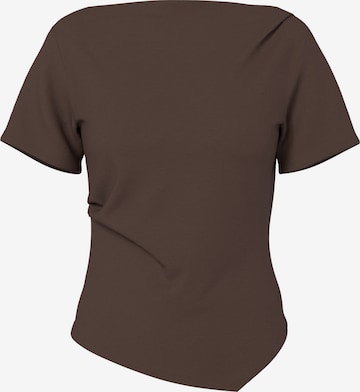 PIECES Shirt 'PCSirene' in Brown: front
