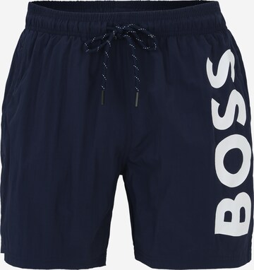 BOSS Badeshorts 'Octopus' i blå: forside