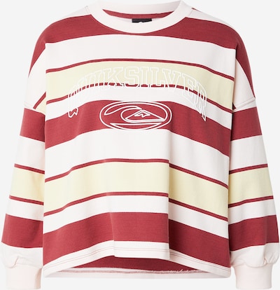 QUIKSILVER Sweater majica 'BRIGHTCW' u hrđavo smeđa / pastelno žuta / bijela, Pregled proizvoda