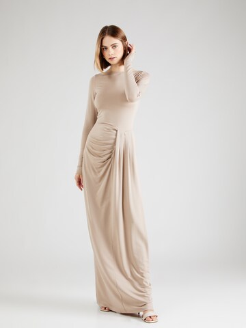 millane Evening Dress in Beige: front