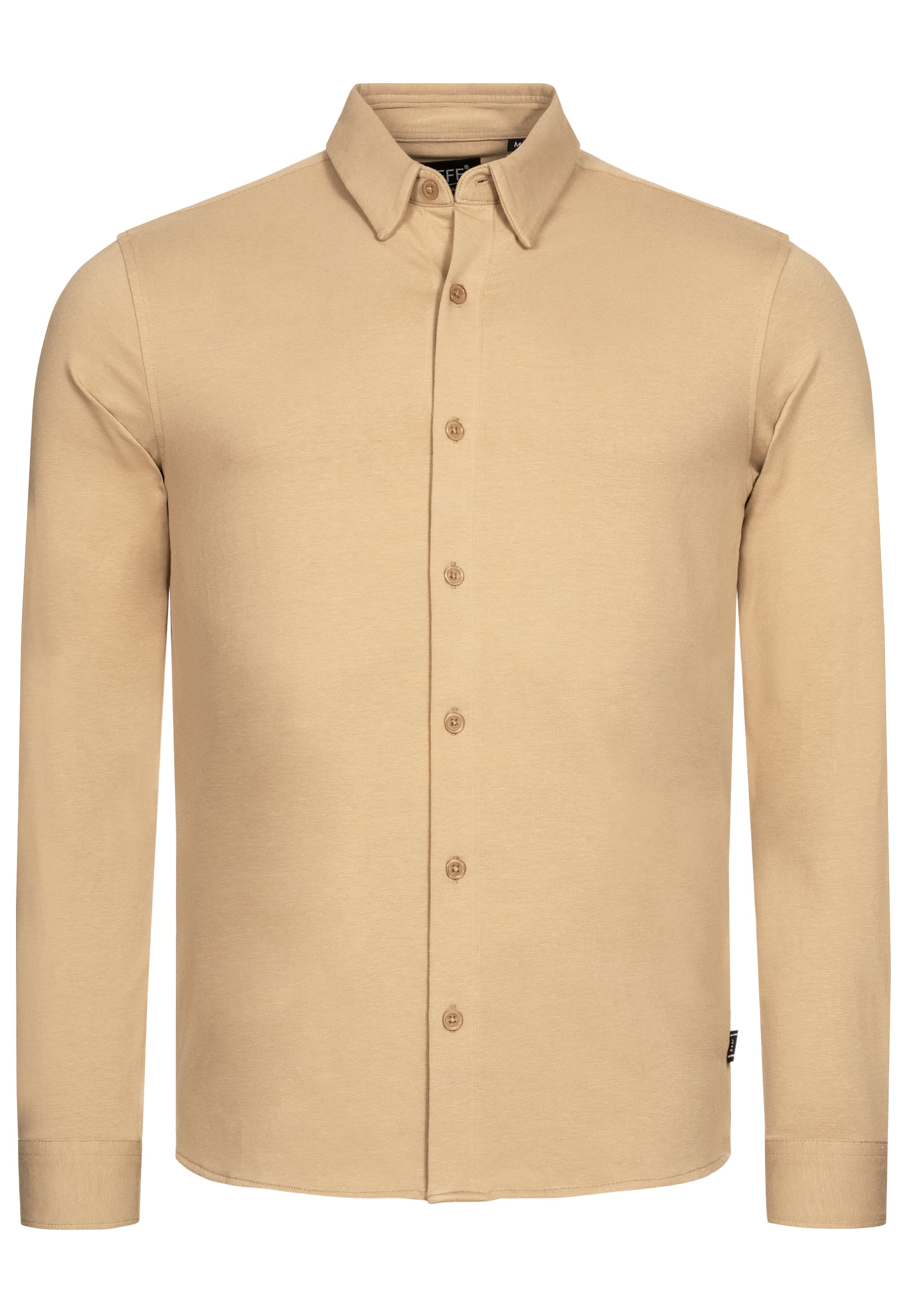 JEFF Hemd 'Theodore' in Beige: Vorderseite