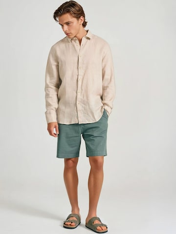 Funky Buddha Regular fit Overhemd in Beige