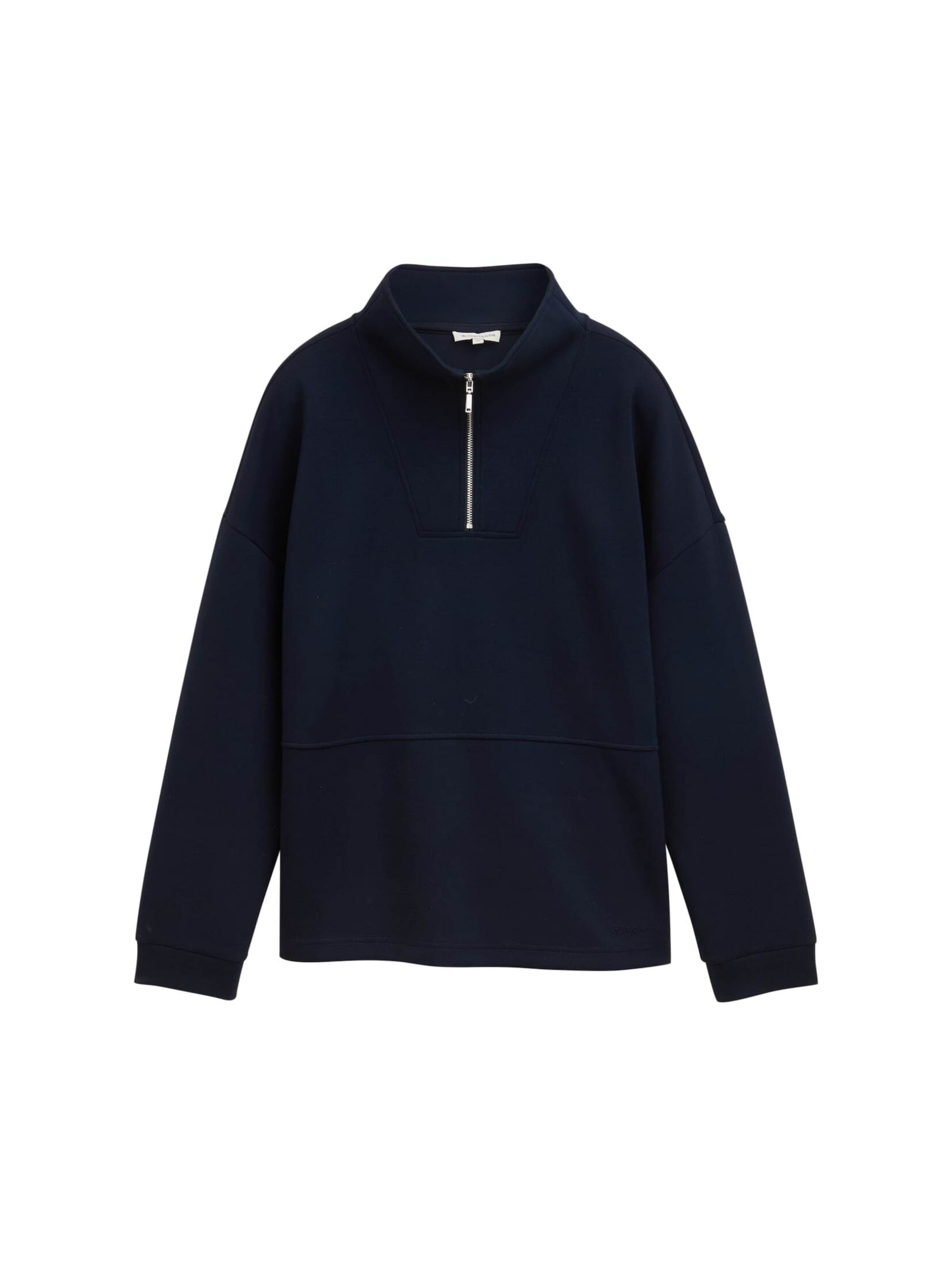 TOM TAILOR Sweatshirt 'Scuba' in Blauw: voorkant