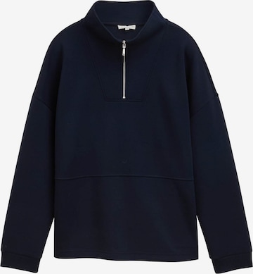 Sweat-shirt 'Scuba' TOM TAILOR en bleu : devant