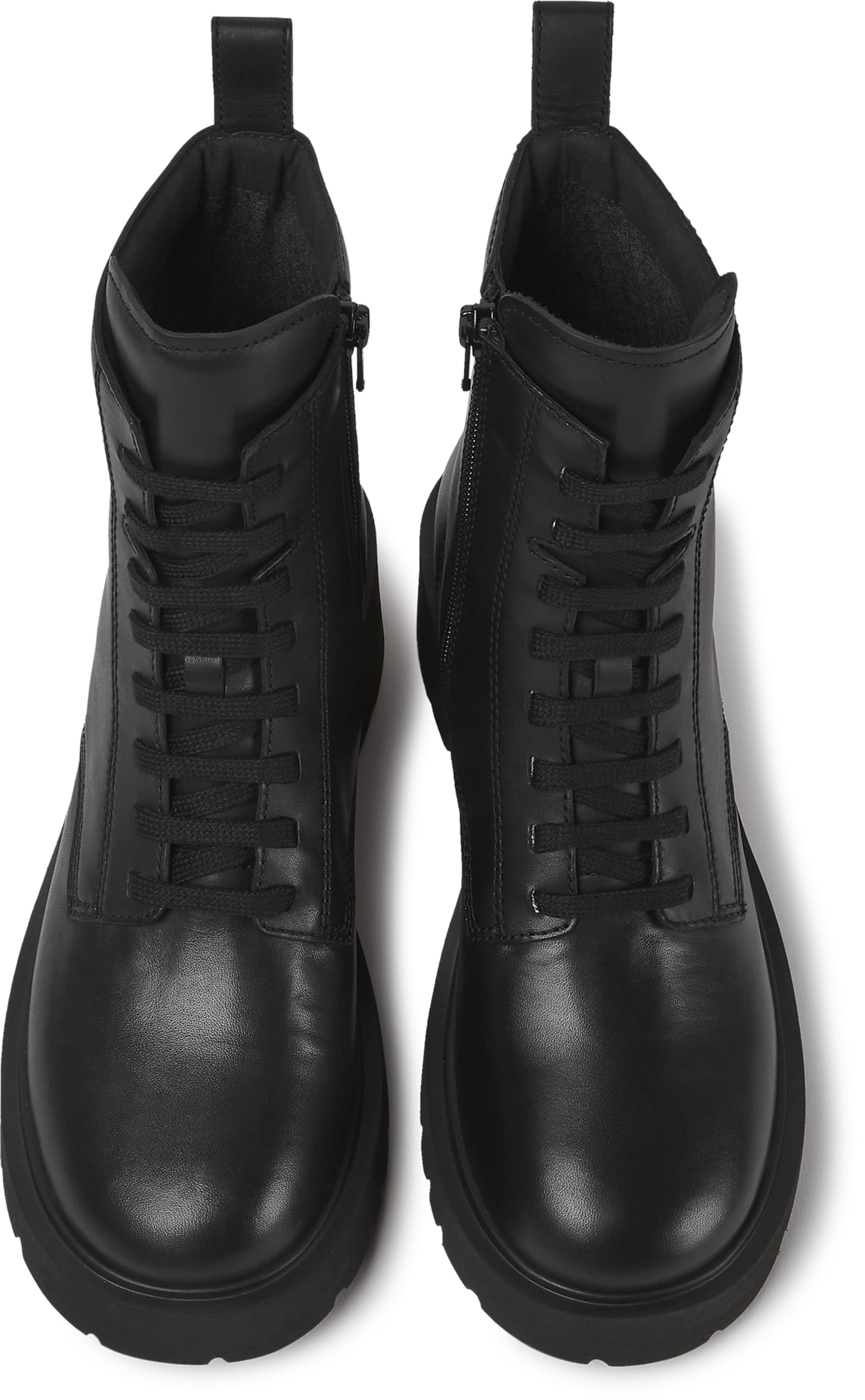 CAMPER Gležnarji z vezalkami 'Domaine' | črna barva