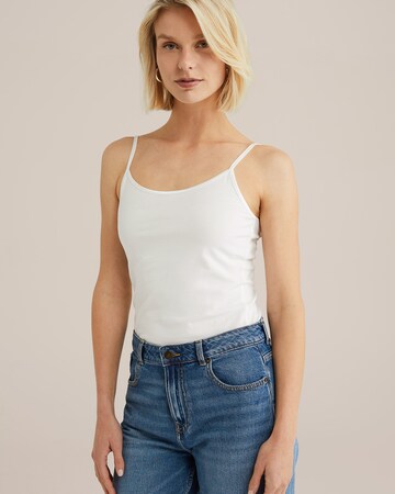 WE Fashion - Top em branco: frente