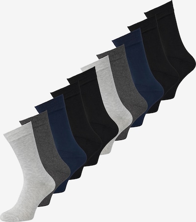 JACK & JONES Socken in navy / anthrazit / hellgrau / dunkelgrau, Produktansicht