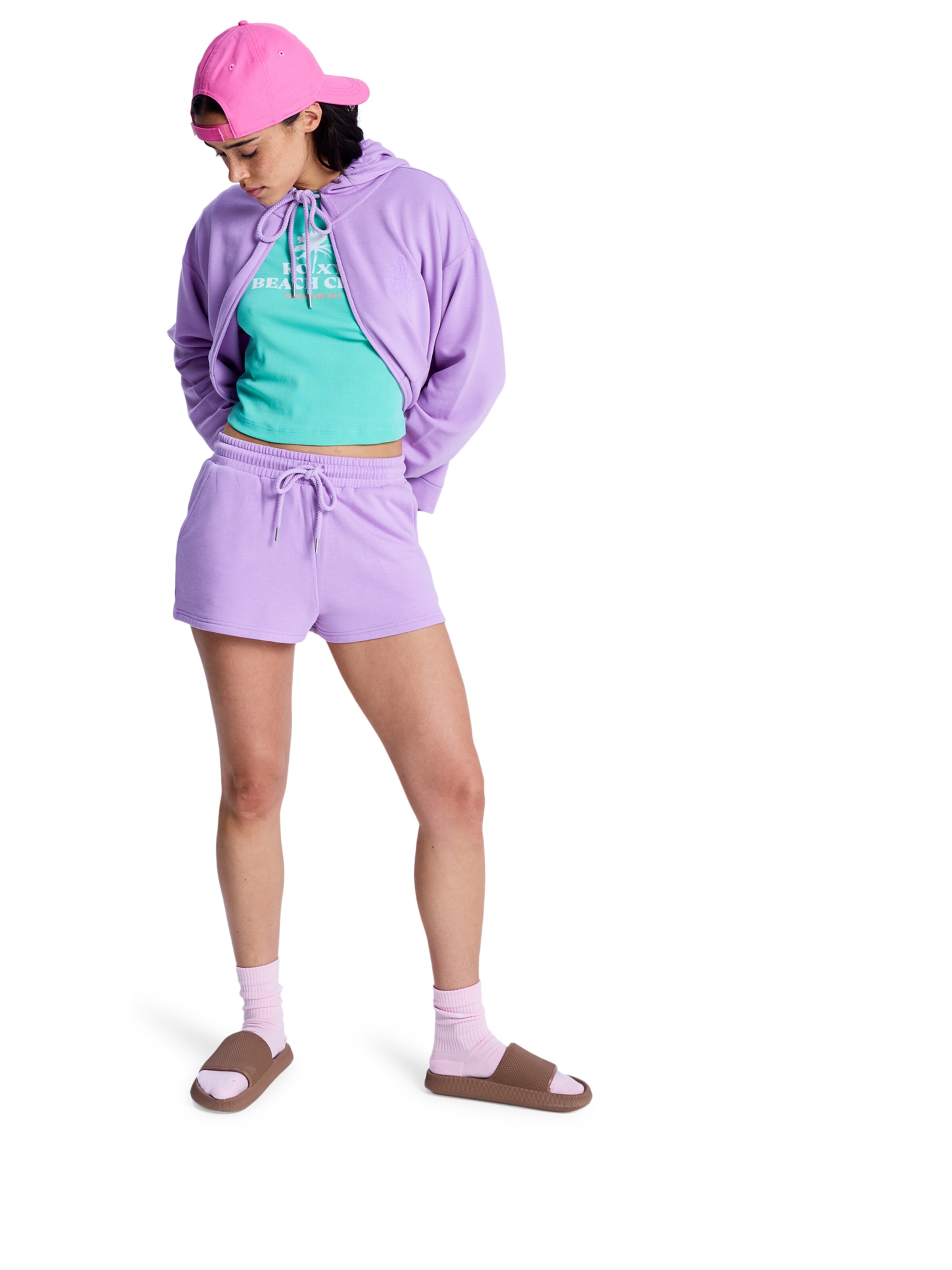 ROXY Regular Shorts 'Surfing By Moonlight' in Lila