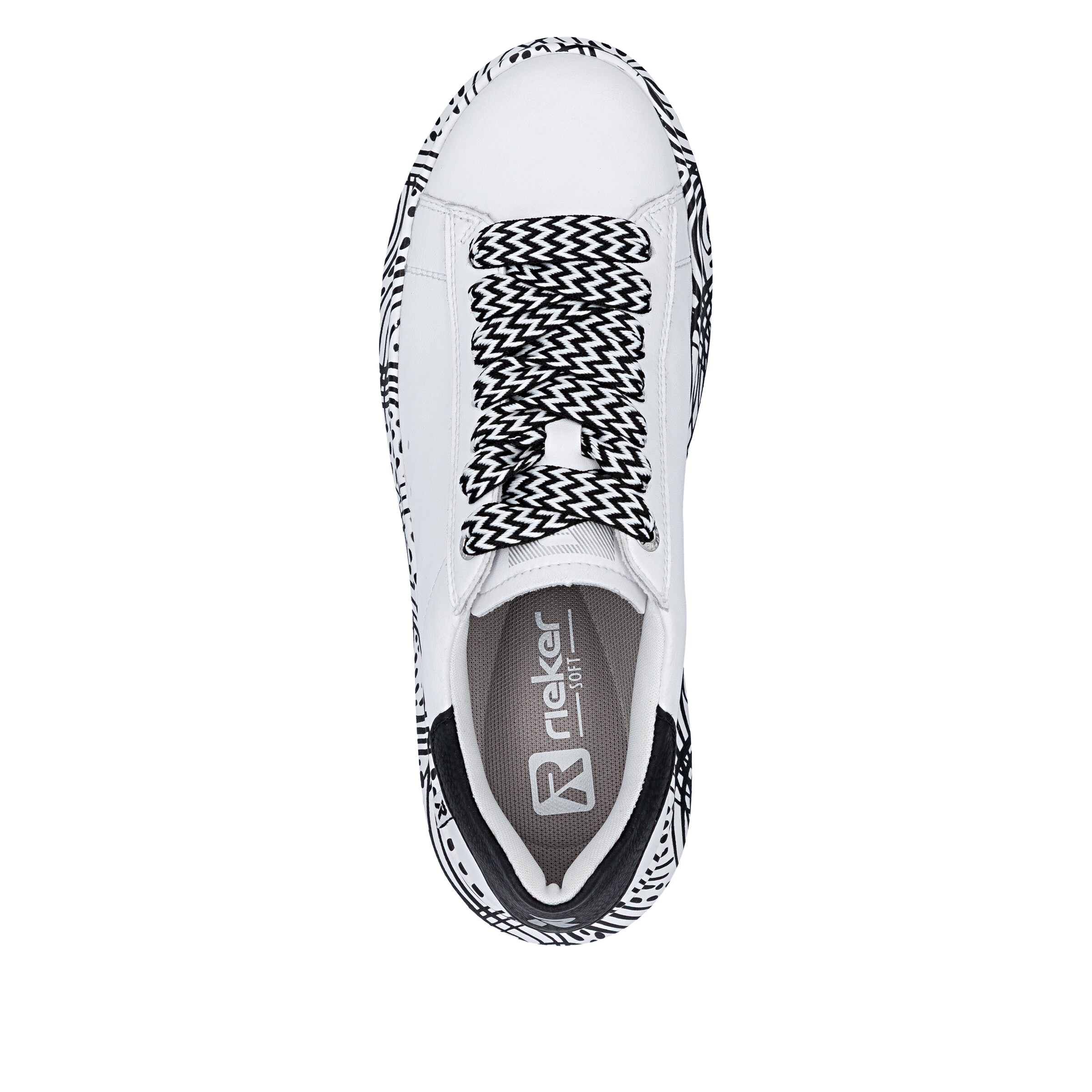 Baskets basses 'W1201' Rieker Sport en blanc