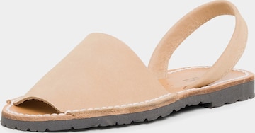 Sandales Pisamonas en beige : devant